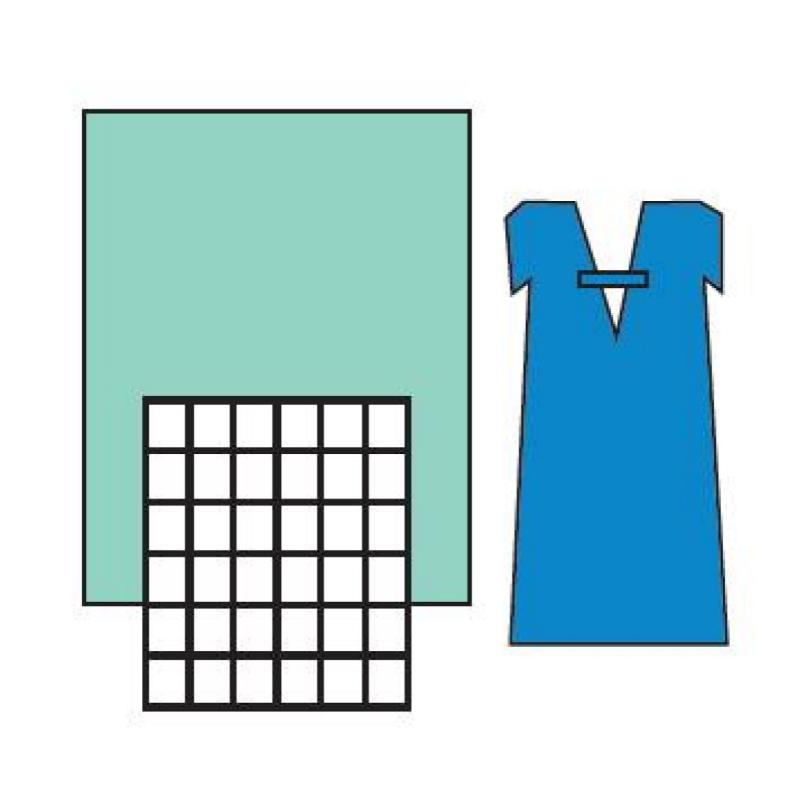 Комплект одягу та покриттів, операційних акушерський №30, стерильний, одноразового використання,ТМ «АХІЛЛ»